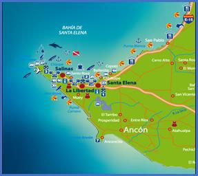 mapa Bahía de Santa Elena